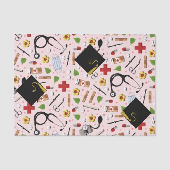 Nurse Graduation Gift Tissue Paper (Front)