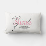 Nurse Graduation Gift With Name / School / Quote Lumbar Pillow at Zazzle