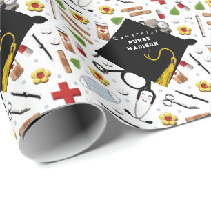 Nurse Graduation Gift Wrapping Paper
