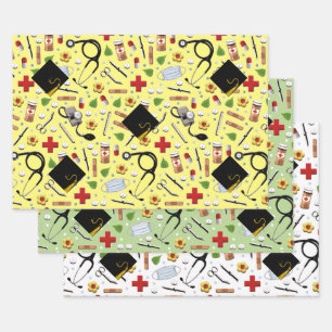 Nurse Graduation Gift Wrapping Paper Sheets