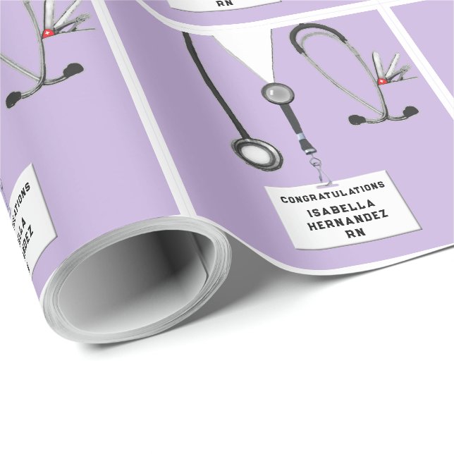 Nurse Graduation Gifts Wrapping Paper (Roll Corner)