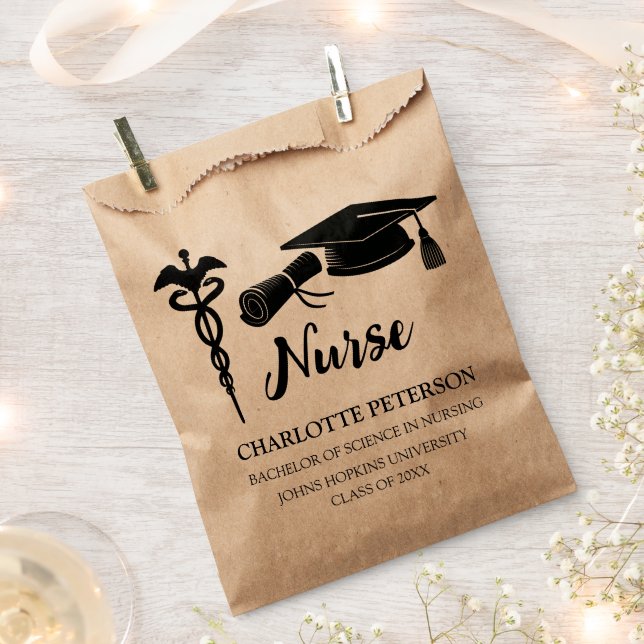 Nurse Graduation Goodie Favor Bag (Clipped)
