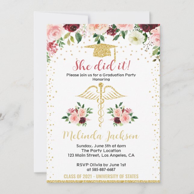 Nurse Graduation Invitation (Front)