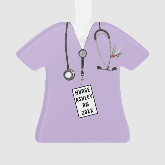Nurse Graduation Keepsake Gift Ornament (Front)