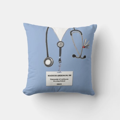 Nurse Graduation Keepsake Gift Throw Pillow