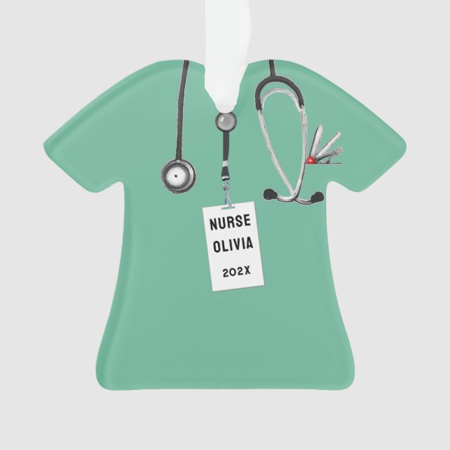 Nurse Graduation Keepsake Ornament (Front)