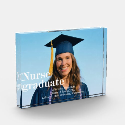 nurse graduation keepsake photo block