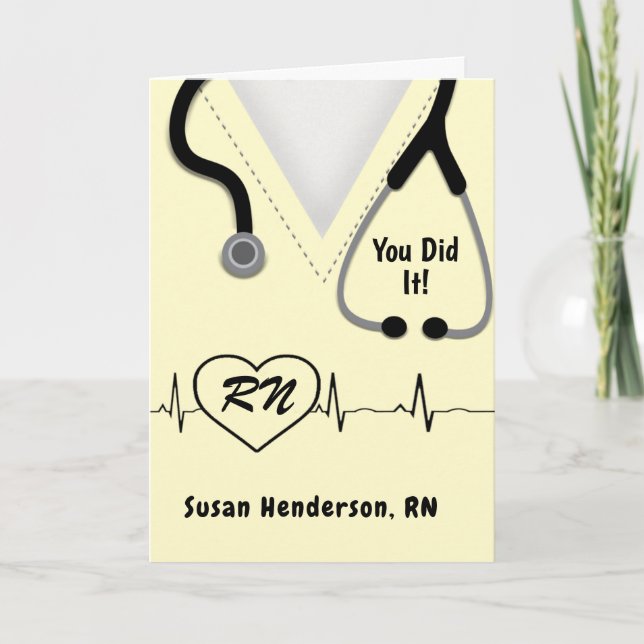 Nurse Graduation Letterpress Thank You Card (Front)