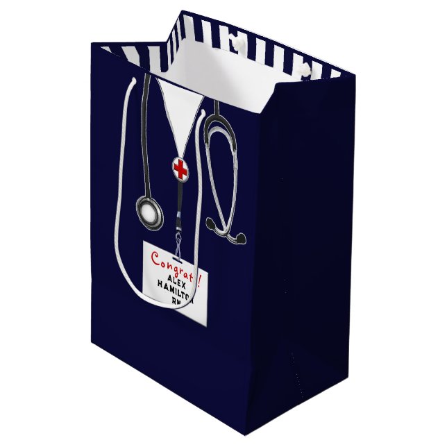 Nurse Graduation Medium Gift Bag (Front Angled)