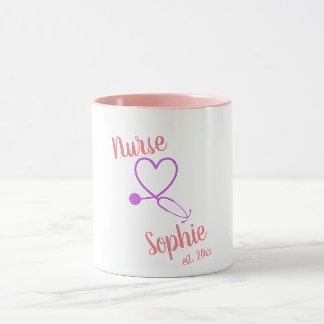 Nurse Graduation Mug Gift Personalized Add Name (Center)