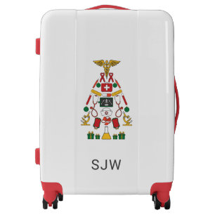 Nurse Graduation Name Monogram Caduceus Luggage