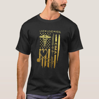 Nurse Graduation Nurse Week Cma Nurse Us Flag Cma T-Shirt