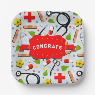 Nurse Graduation Paper Plates