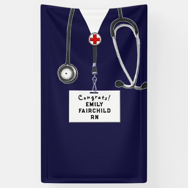 Nurse Graduation Party Banner (Vertical)