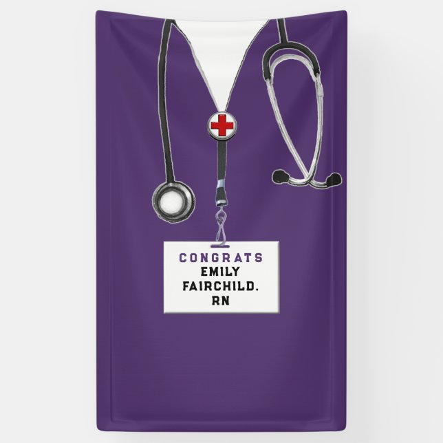 Nurse Graduation Party Banner (Vertical)