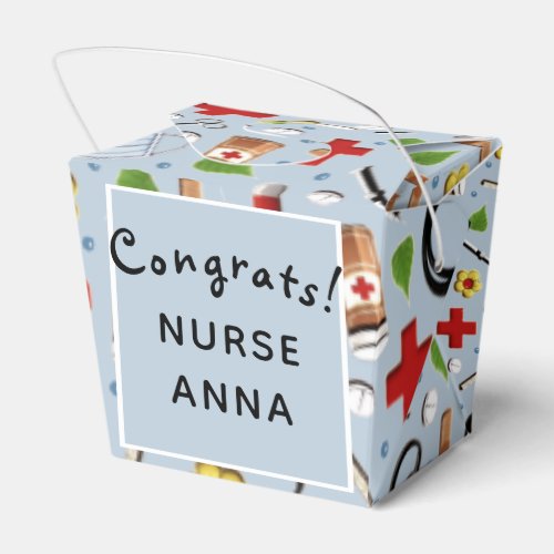 Nurse Graduation Party Favor Box