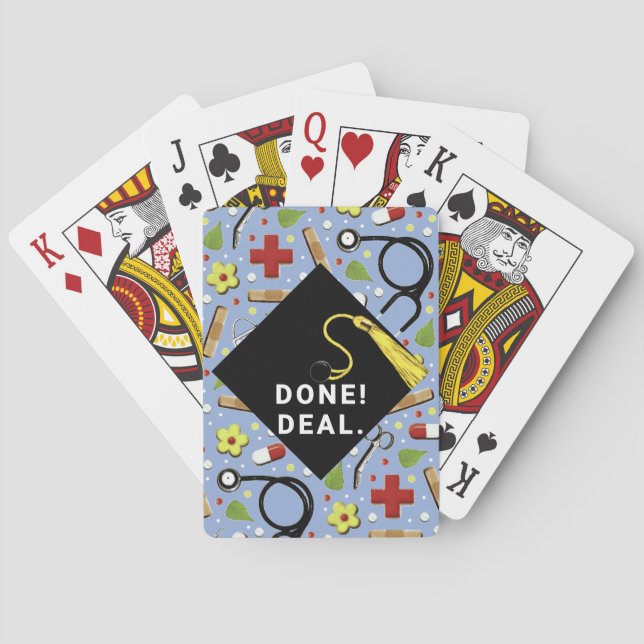 Nurse Graduation Party Games Poker Cards (Back)
