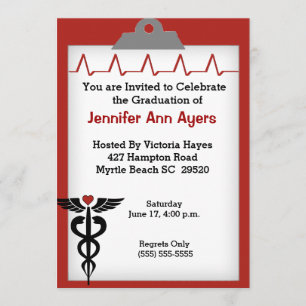 Nurse Graduation Party Invitation