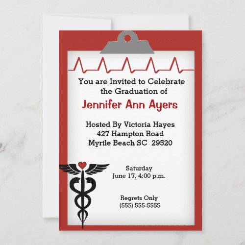 Nurse Graduation Party Invitation