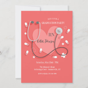 Nurse Graduation Party Invitation