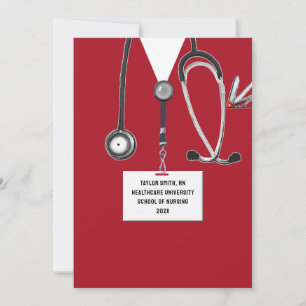 Nurse Graduation Party Invitation