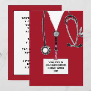 Nurse Graduation Party Invitation