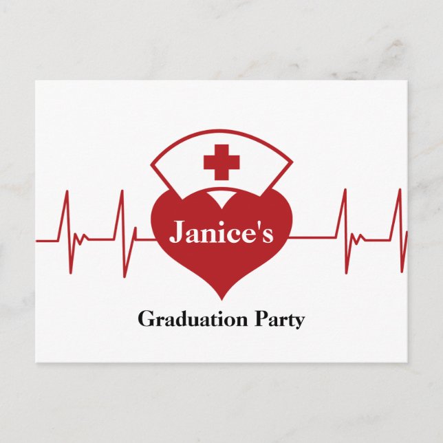 nurse Graduation Party Invitation Postcard (Front)