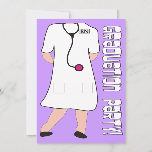 Nurse Graduation Party Invitations (Front)