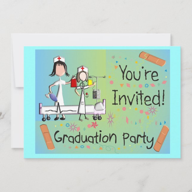 Nurse Graduation Party Invitations (Front)