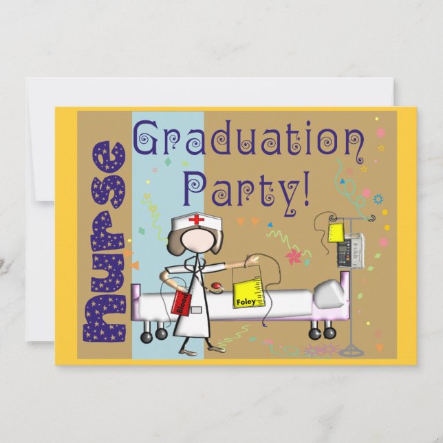 Nurse Graduation Party Invitations (Front)