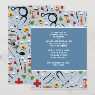 Nurse Graduation Party Invitations