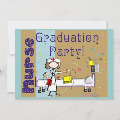 Nurse Graduation Party Invitations