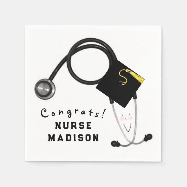 Nurse Graduation Party Napkins (Front)