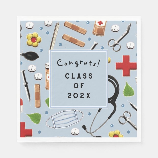 Nurse Graduation Party Napkins (Front)