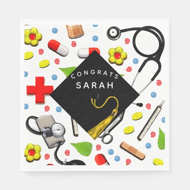 Nurse Graduation Party Napkins (Front)