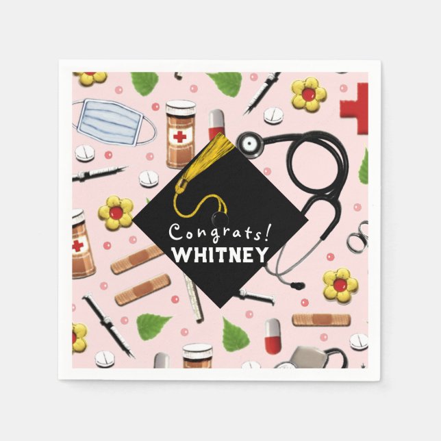 Nurse Graduation Party Napkins (Front)