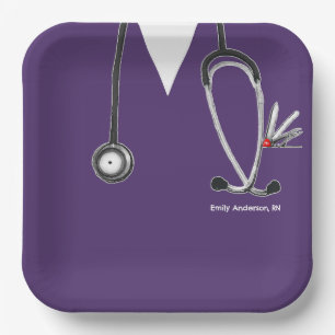 Nurse Graduation Party Paper Plate