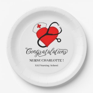 Nurse Graduation Party Paper Plates