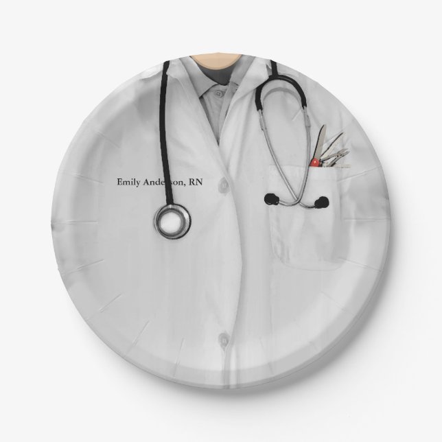 Nurse Graduation Party Paper Plates (Front)