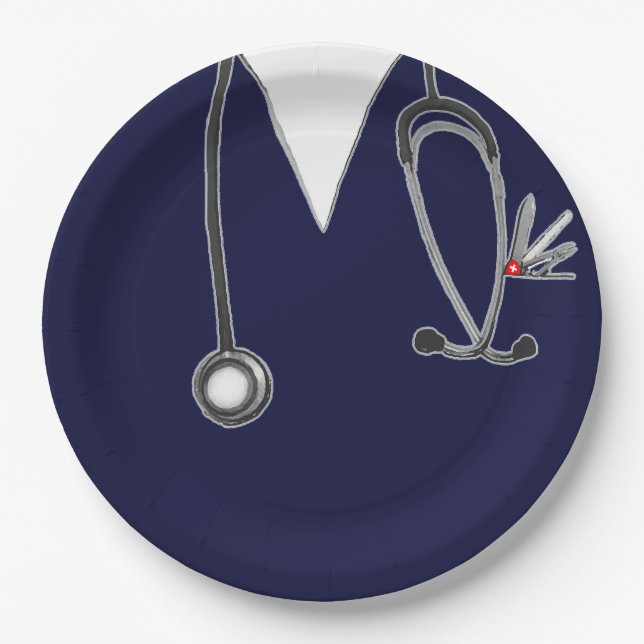 Nurse Graduation Party Paper Plates (Front)