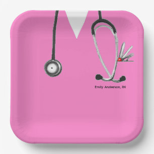 Nurse Graduation Party Paper Plates