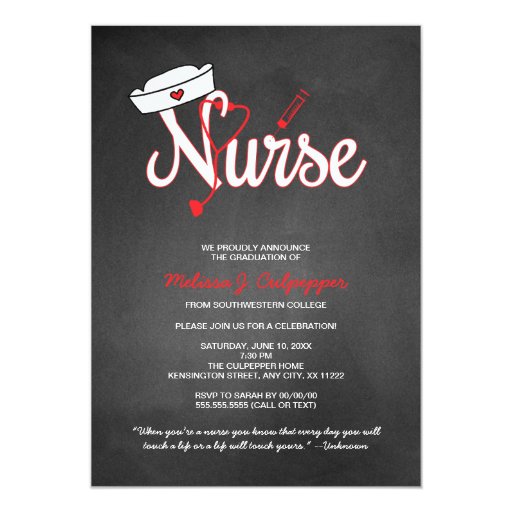 Nurse graduation party pinning ceremony RN BSN LPN Card | Zazzle