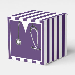 Nurse Graduation Party Purple Favor Box