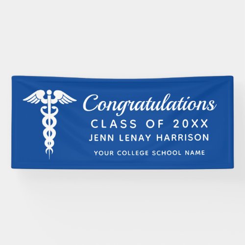 Nurse Graduation Party Royal Blue Personalized Banner