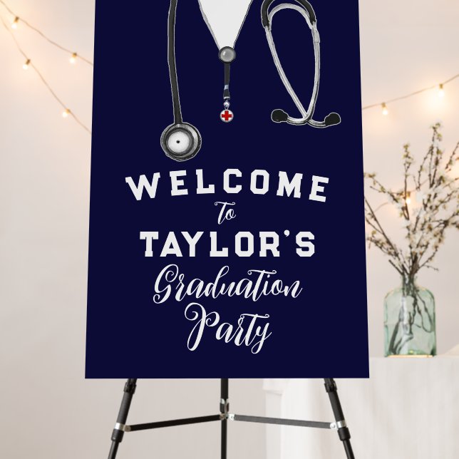 Nurse Graduation Party Welcome Sign (In Situ (Stand))