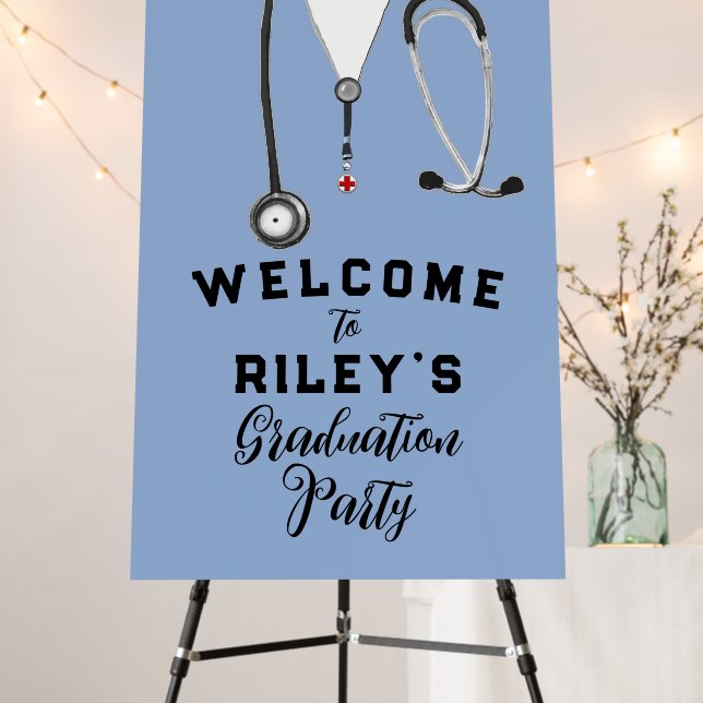 Nurse Graduation Party Welcome Sign (In Situ (Stand))
