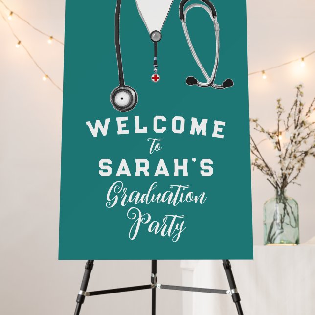 Nurse Graduation Party Welcome Sign (In Situ (Stand))