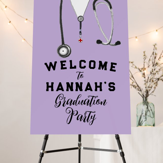 Nurse Graduation Party Welcome Sign (In Situ (Stand))