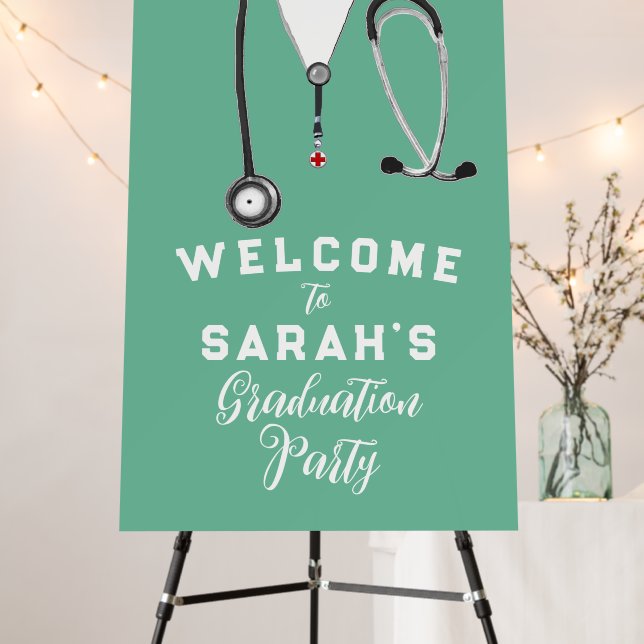 Nurse Graduation Party Welcome Sign (In Situ (Stand))