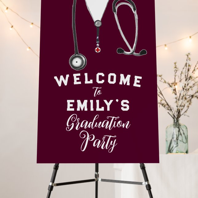 Nurse Graduation Party Welcome Sign (In Situ (Stand))